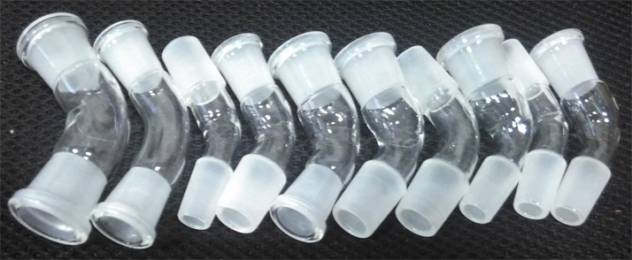 

glass bong adapter 14.4 18.8 male to female joint 14mm 18mm female to male converter glass adapter 45 degree angle