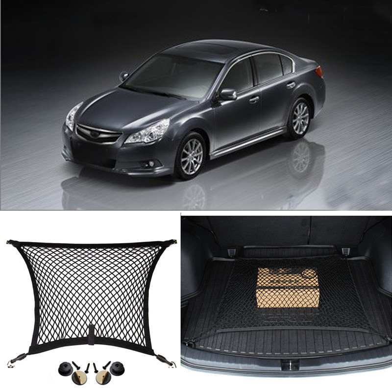 

For Subaru Legacy Car Auto Rear Trunk Cargo Organizer Storage Seat Plain Vertical Net Luggage Organizer Nylon Liner Cover