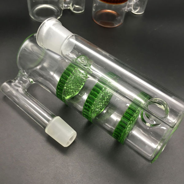 

Ashcatcher 18mm 14mm ash catcher triple HC three honeycombs glass ashcatcher bubbler different color glass bowls water pipes ash catchers