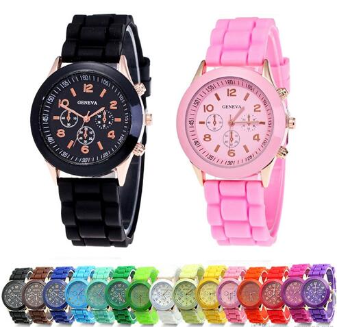 

Fashion Candy geneva watches silicone rubber jelly Shadow watch unisex mens womens ladies Classic rose gold dress quartz Timer, Leave a message about color