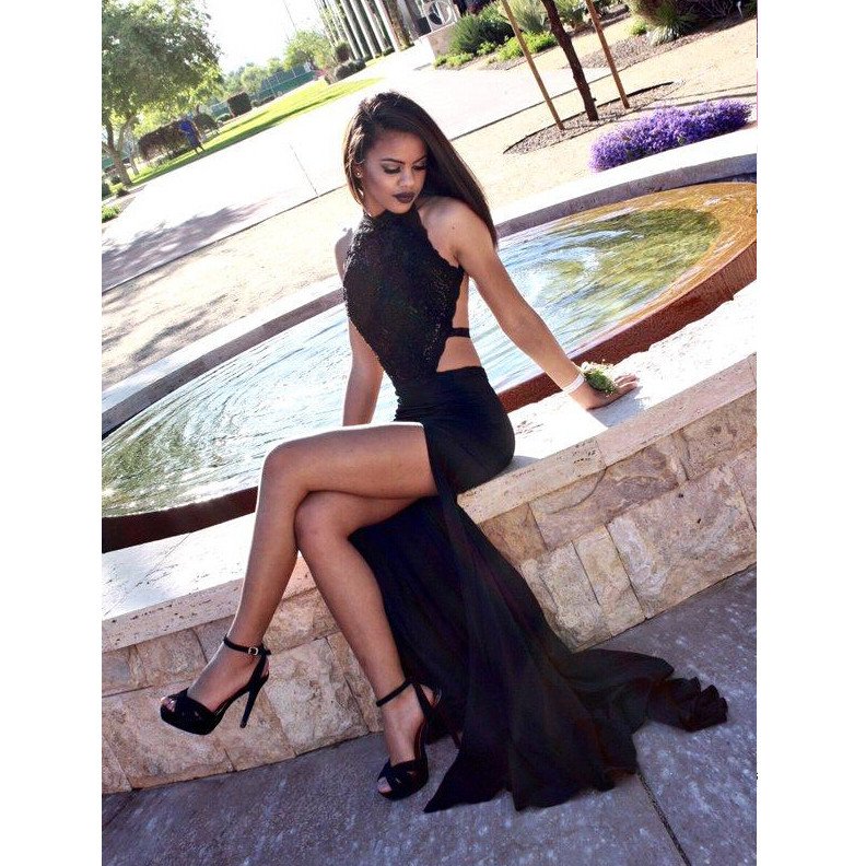 

Black Beaded Side Split Prom Dresses 2016 Sexy Backless Sweep Train Long Mermaid Vestidos de Festa Formal Party pageant Gowns, Blue