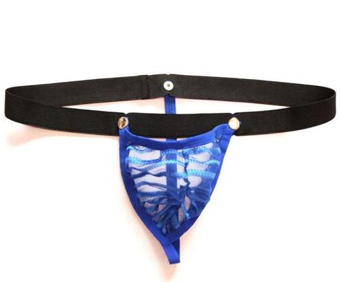 

Wholesale - New Style Fine Men's T-shirt T-Trousers sexy sexy transparent low-waist temptation can be deducted JJ thin belt unde 3pieces/lot, Red