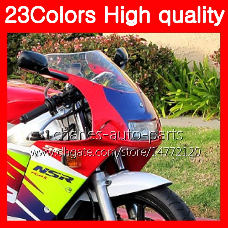 

100%New Motorcycle Windscreen For HONDA NSR250R MC28 PGM4 NSR 250R NSR250 R 250 R 94 95 96 97 98 99 Chrome Black Clear Smoke Windshield, No.1