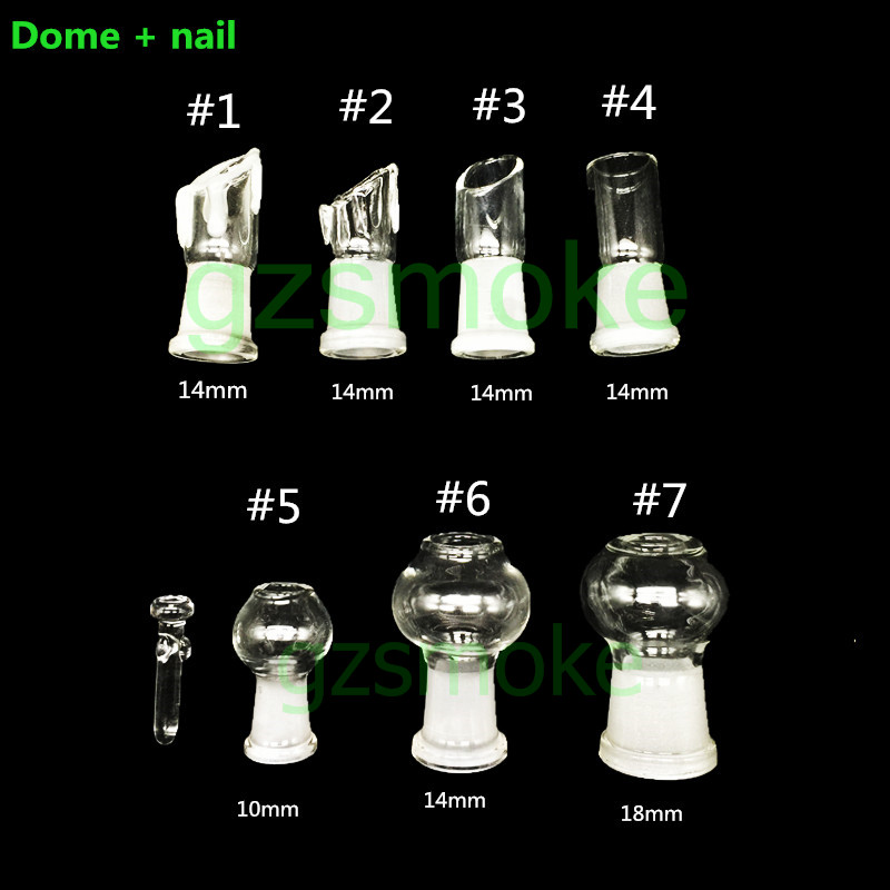 

Wholesale New hookahs accessories 10mm 14mm 18mm wind cover glass nail glass bowl dome glass water pipes glass bongs accessories