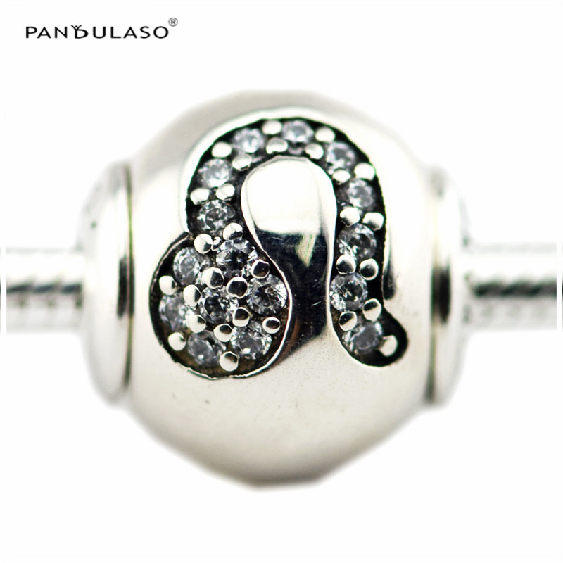 LEO with Clear CZ Charm Essence Collection Fits Pandora Bracelets 2.5mm Hole Sterling-Silver-jewelry Beads For Woman Wholesale-image-392280077