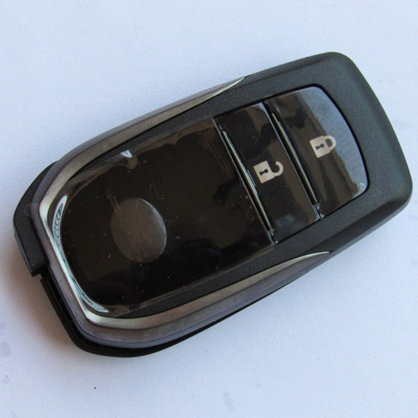 

New car smart key shell for toyota RAV4 Camry land cruiser prado 2 buttons remote key blank case with emergency key blade, Black