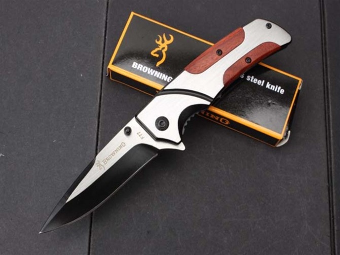 

Browning F77 Flipper Folding Knives 5Cr15Mov 57HRC Steel Tactical Camping Hunting Survival Pocket Knives Utility Clasp EDC Tools Collection