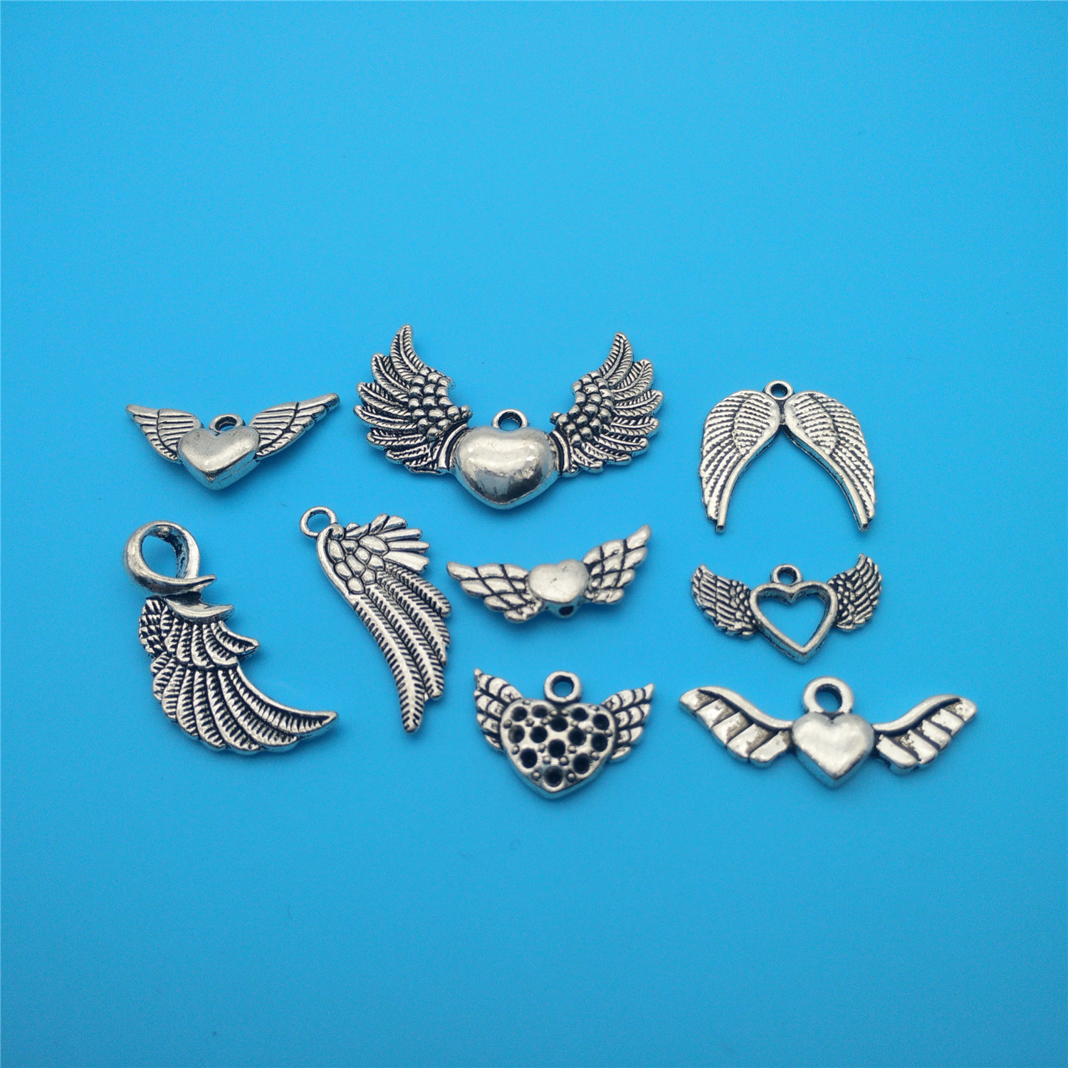 

Mixed Tibetan Silver Wing Charms Pendants For Jewelry Making Findings Bracelets Handmade Accessories DIY Gifts HOT NEW V104