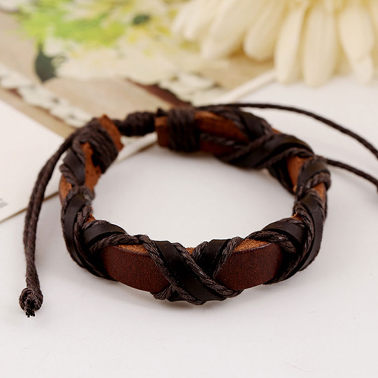 Cuero Pulsera Brazalete Color encanto diapositiva del grano Hombres Mujeres granos encantos Surfista