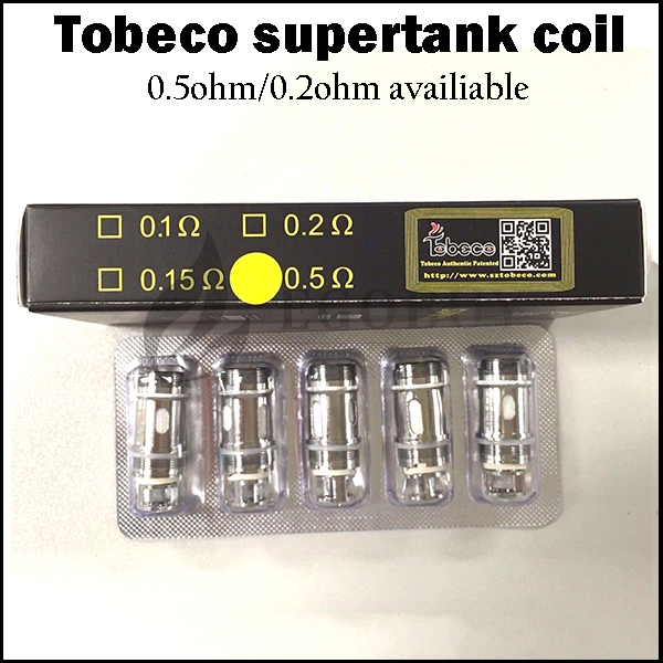 

100% original Tobeco Super Tank Coils .2ohm .5Ohm OCC Coil for SuperTank nano supertank mini 25mm turbo ks rta atlantis 2 rda