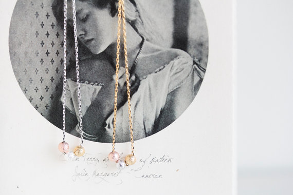 

Hot sale hippie chic three beads pendant drop necklace Bohemian fashion women Neclaces 2016 ms thin necklace