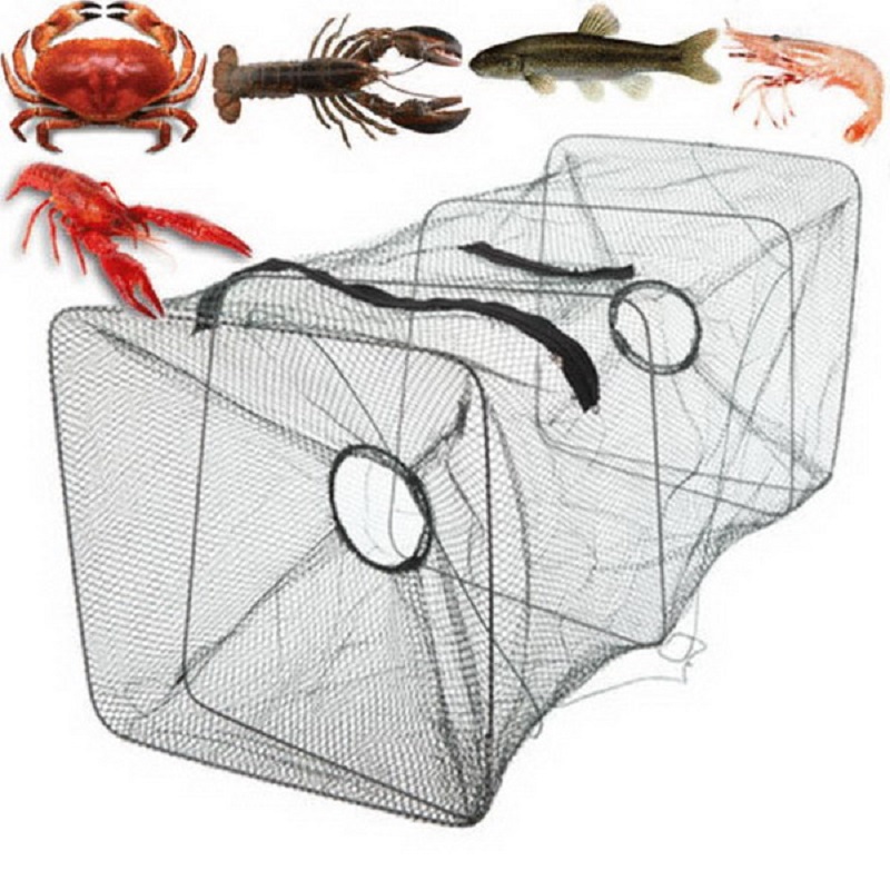 

Fishing Bait Trap Dip Cast Net Cage Crab Minnow Crawdad Shrimp Foldable F00030