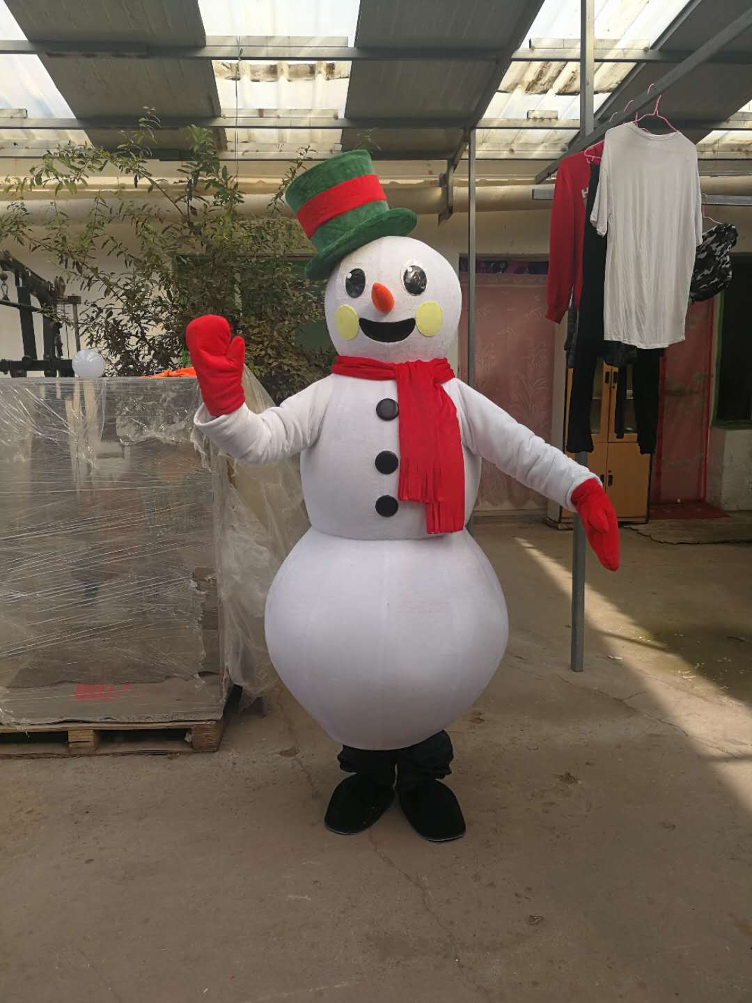

Christmas season snowman mascot costume Adult Size free shipping, White