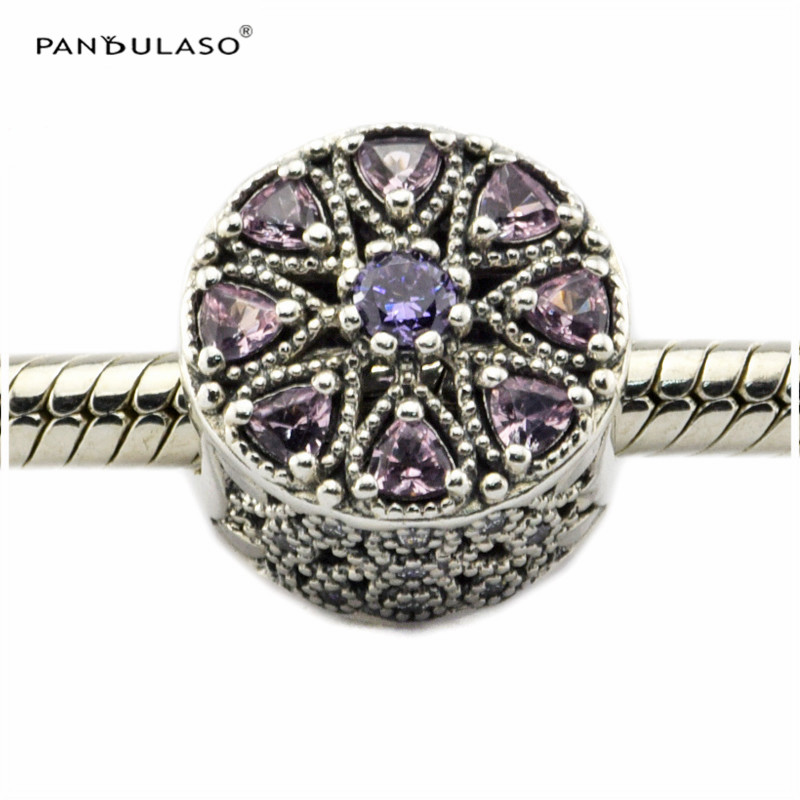 Shimmering Medallion, Multi-Colored CZ Silver Beads Fits Pandora Bracelet For Woman Beads DIY Woman Jewelry For Woman Gift Wholeasle-image-390275421