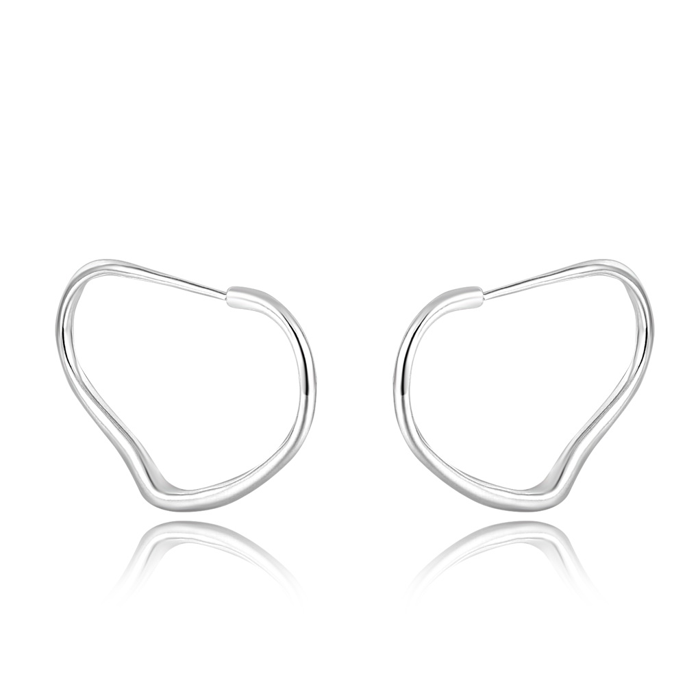 Boucles d'oreilles créoles à cœur ouvert pour femmes en argent sterling 925 pour filles femmes bijoux de fête cadeau de la Saint-Valentin