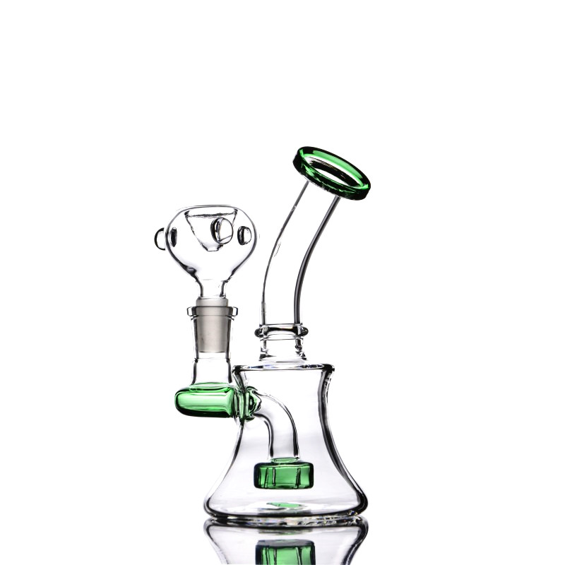 

Small Bongs Hookahs for Sale with Barrel Percolator Portable Dab Oil Rigs 6 Inches and 14mm Joint