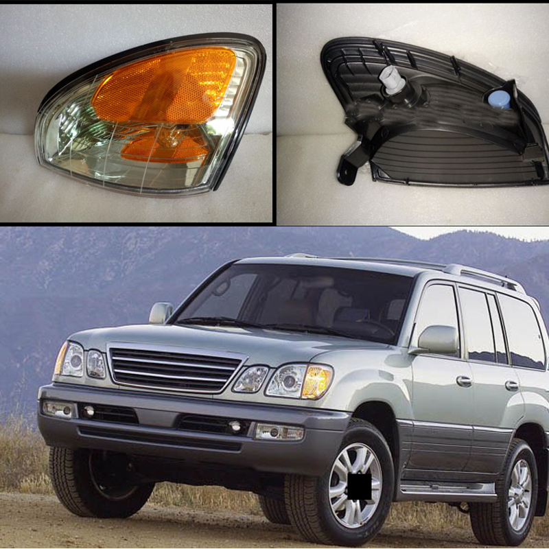 For Lexus LX470 1998-2007 CAR Front Bumper Left Right Turn Signals Lights Corner Lamp WHITE YELOW NO BULBS-image-404495765