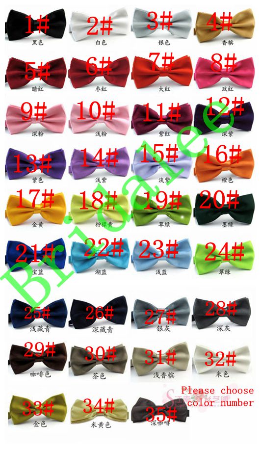 

New 2017 Formal Solid Color Adults Bow Tie Male Party Wedding Mens Bow Ties Butterfly Cravat Bowtie Butterflies Ties for Men, Black;gray