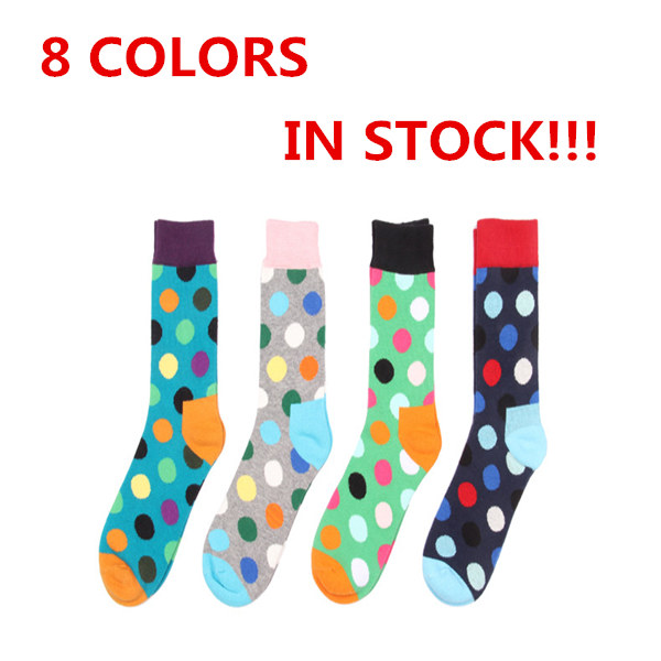 Glitter-polkadot Cotton Casual Colorful Fun Below Knee High Athletic Socks