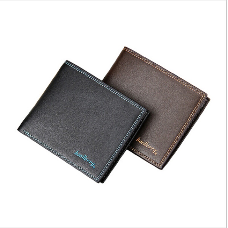 

Business Baellery Men's Wallet Pu Leather New 2016 Brand Cash Purse Slim Men's Purse Soft Short Card Holder Cash Wallets For Men, Coffee