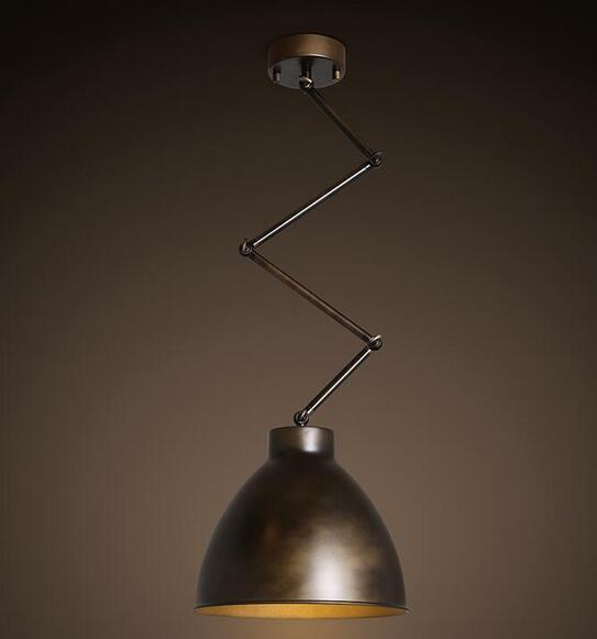 

Loft Vintage Industrial Wind Manipulator Arm Ceiling Lamp Bar Cafe Clothing Store Iron Telescopic Ceiling Light