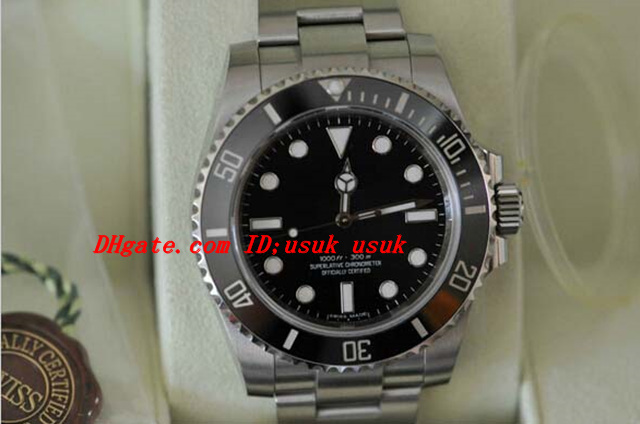 

Luxury Watches New 114060 Sapphire No-D Ceramic Bezel Black Stainless Steel Bracelet Automatic Sport Men's Wrist Watches