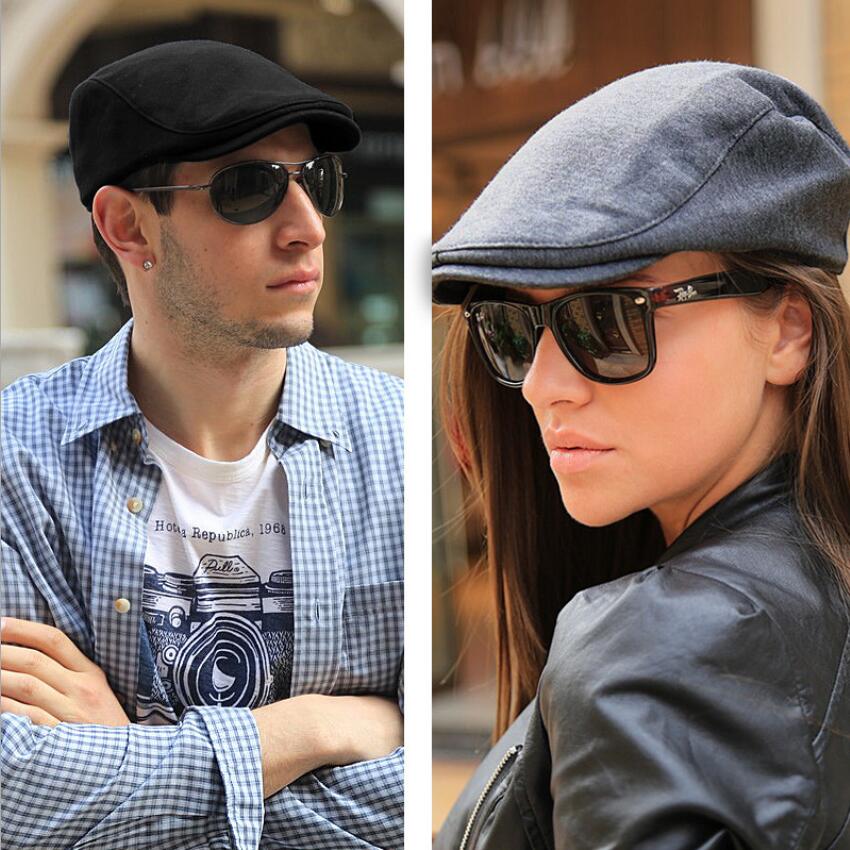 

Men Visor Berets Adjustable British Retro Casual Visors Duckbill Cap Gorras Planas bone Cotton Flat Caps Elastic CQ, Elastic light gray