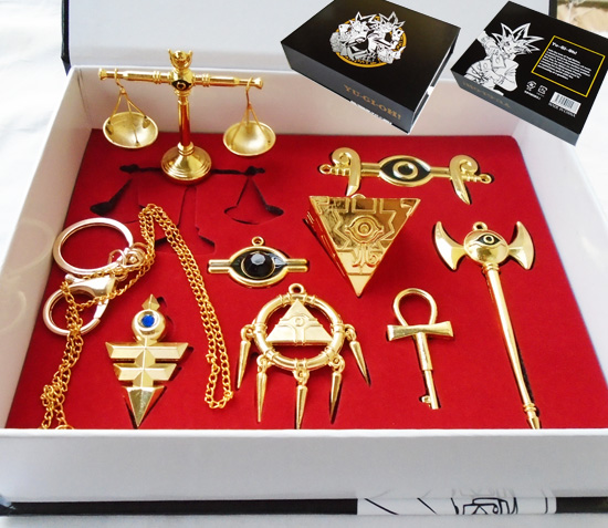 

Yugioh keychain necklace pendant jewelry gift sets Toys Muto Yugioh game Necklace Set, Multicolour