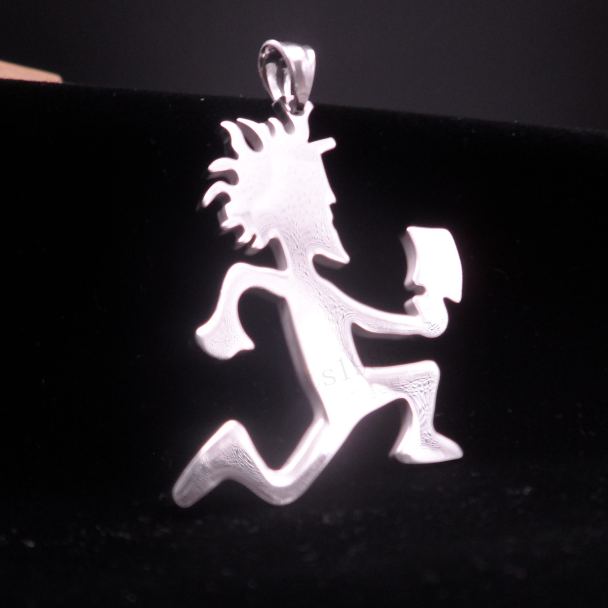 

SILVER HATCHETMAN CHARM LARGE 2" PENDANT New w/ Chain ICP Insane Clown Posse Twiztid