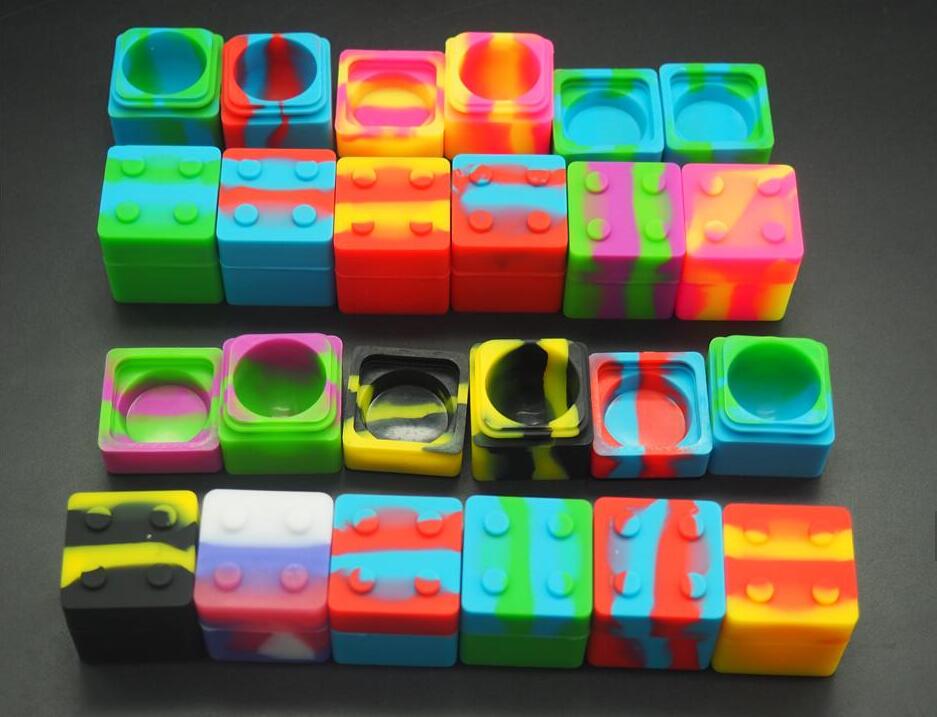 

Wholesale silicone jars dab wax container non-stick silicone storage jar Nonstick wax containers jars silicone box for vaporizer vape