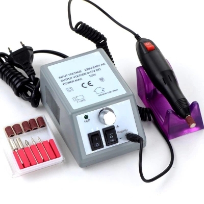 Gros-électrique Nail Art Drill Manucure Set Fichier Gris Nail Pen Machine Set Kit Avec EU Plug Livraison Gratuite