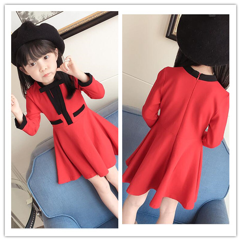 

Baby Girl Red/Black Dresses Girls Princess Dresses Skirt a Defined Waist Kids Fashion Dress Clothes Clothing Christmas Gift for a Girl, As picture