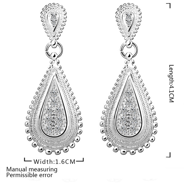 

Brand new sterling silver Pipa earrings-white DFMSE557,women's 925 silver Dangle Chandelier earrings factory direct sale can mix
