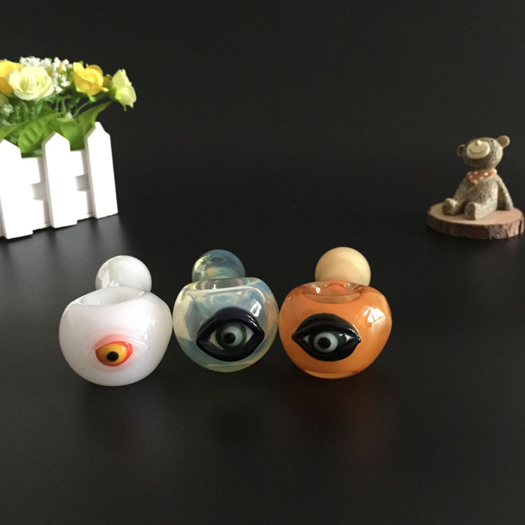 

Manufacturer smoking glass pipes animal Fisheye Creative design picture glass smoking pipe hand spoon pipe bubblers DHL free shipping