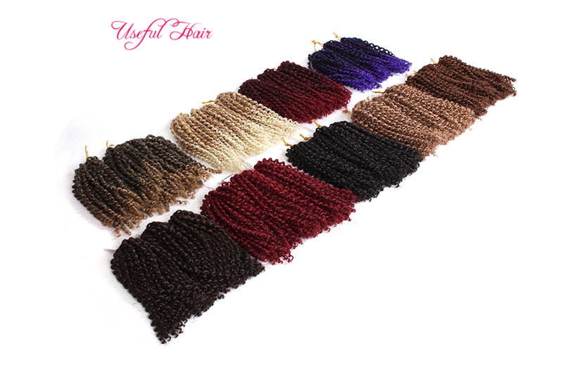 

Mali Bob crochet braids hair extensions 8inch bounce twist braiding synhtetic deep twist curly weave Kinky Curly Crochet Hair Extensions, Bug/red