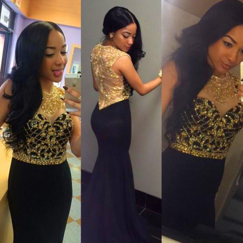 

Black Prom Dresses With Gold Beaded Appliques Handwork Sexy Sweetheart Long Mermaid Evening Prom Gowns Vestido De Festa Longo, Orange