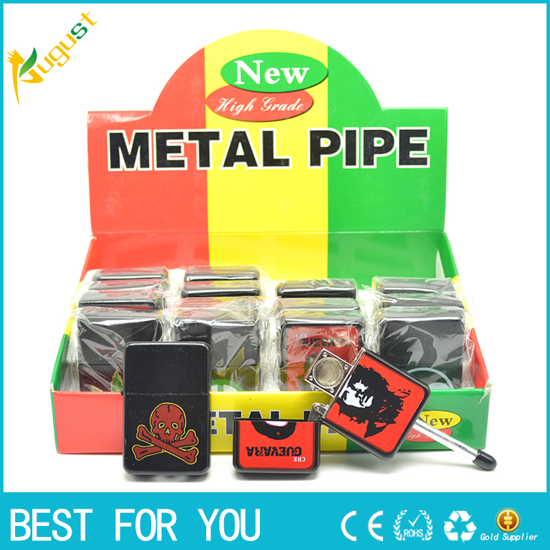 

Discreet hidden smoking pipe metal small cotton machine lighter shape smoking pipe