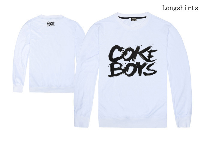 

COKE BOYS long sleeve t-shirt latest styles new arrival fashion casual cotton t shirts for man boys hip hop long tees sale free shipping