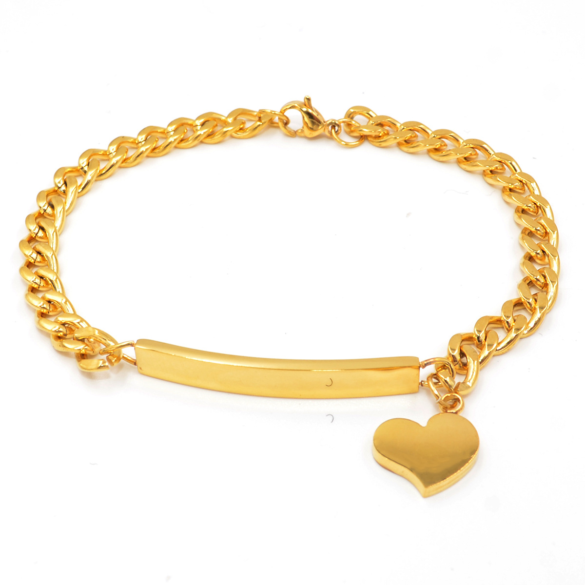 

Design Bracelet Women Hanging Heart Label Forever Love Pulseira Titanium steel Bangle & Bracelets For Women Jewelry