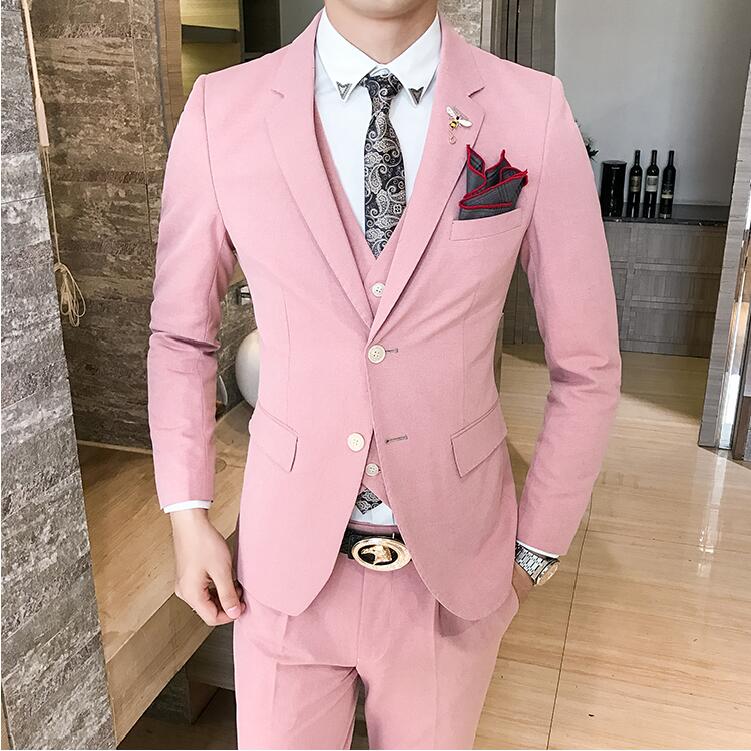 

Custom Made 2 Buttons Slim Fit Formal Men Suit Formal Occasion Wear Mans Wedding Party Suit (Coat+Pants+Vest) XH015 Plaid Suits For Man, Royal blue