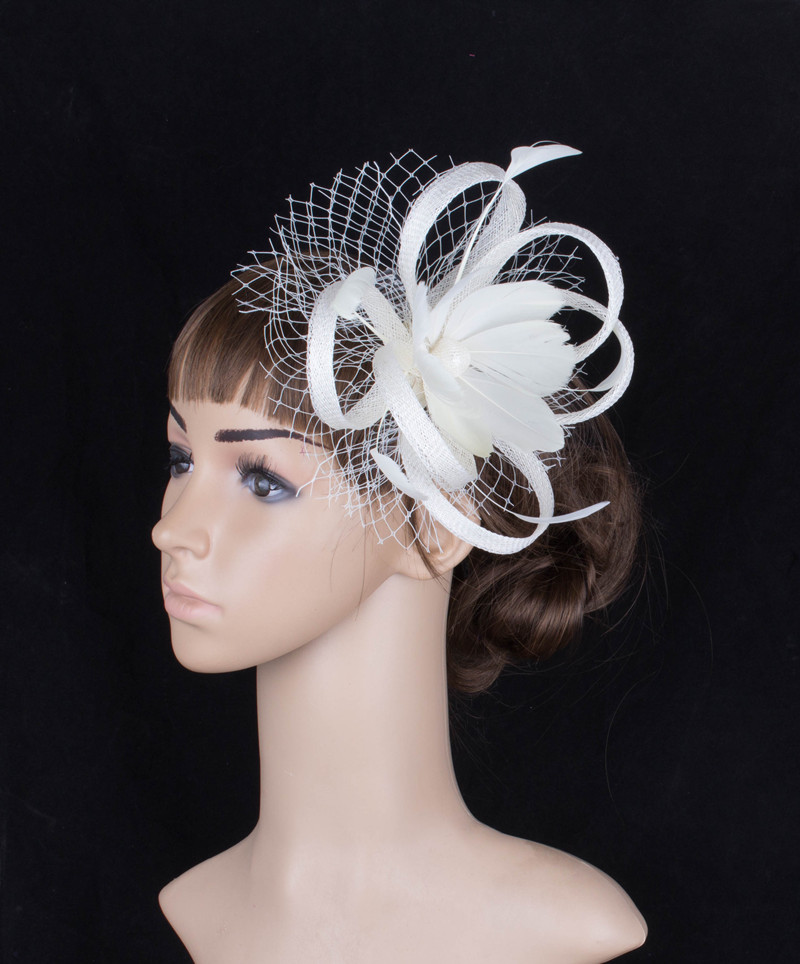 

17 colors glamorous sinamay material fascinator headpiece bridal headwear race dance hat suit for all season MYQ090
