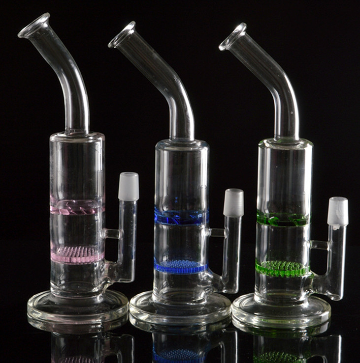 

Cheap Glass Water Pipes Oil Rig Manufacturer with Honeycomb and whirl wholesale glass bongs 18 mm joint bong glass free shipping