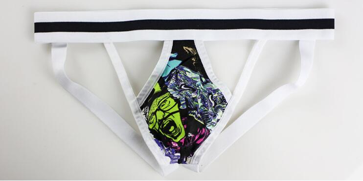 MENS GENUINE LEATHER ARMY CAMOUFLAGE RACER JOCK STRAP CAMO THONG G-STRING BRIEFS