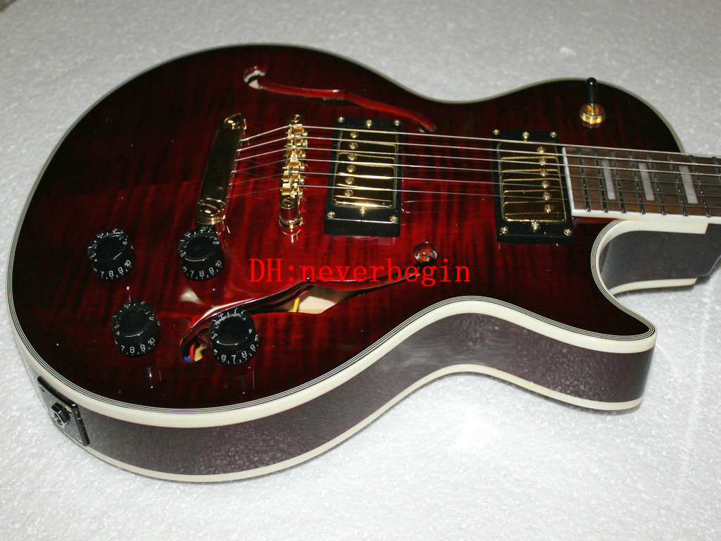 

Custom semi hollow Chinese jazz Electric Guitar
