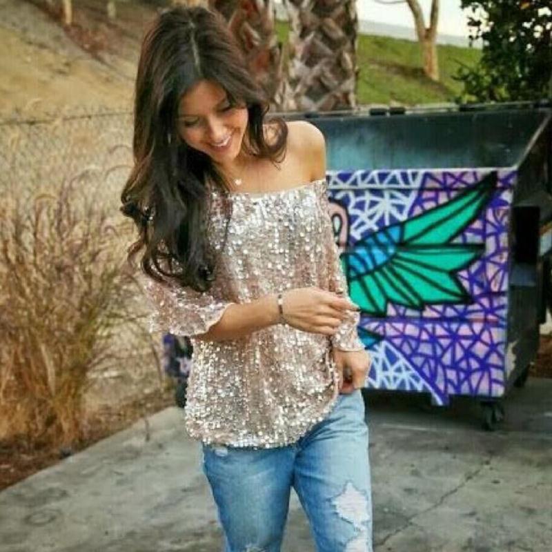 plus size womens sparkly tops