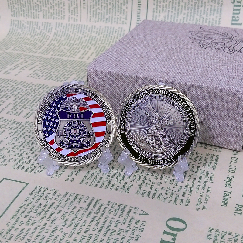 

Low Price and High Quality 2017 Hottest Sale United States St Michael Protect us FBI Military Challenge Collective Coin for Sale