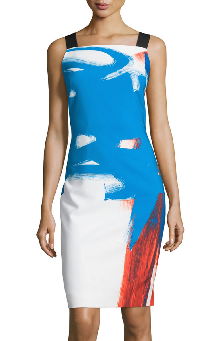 

Novelty Print Women Sheath Dress Sexy Sling Dresses 054A559, As pictures