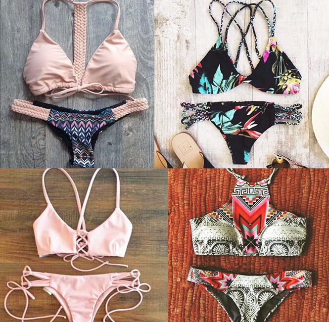 

Hot Swimwear Bandage Bikini 2016 Sexy Beach Swimwear Women Swimsuit Bathing Suit Brazilian Bikini Set, As picture