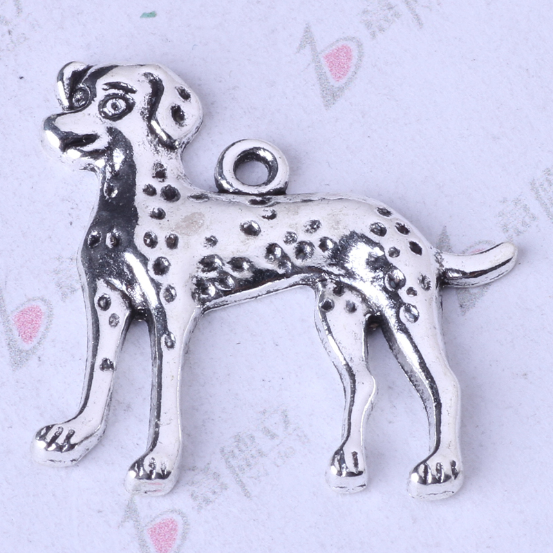 Dalmatiens pendentif bijoux à bricoler soi-même fit Bracelets ou collier alliage Antique argent/bronze breloques 75 pcs/lot 40z