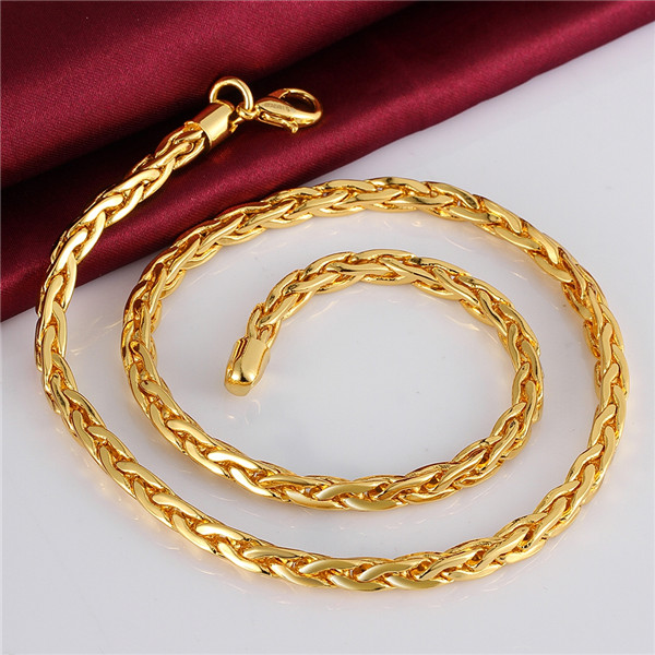 

Christmas gift hot sale 24k 18k yellow gold 5M cross necklace jewelry GN822 brand newfashion gemstone necklace free shipping